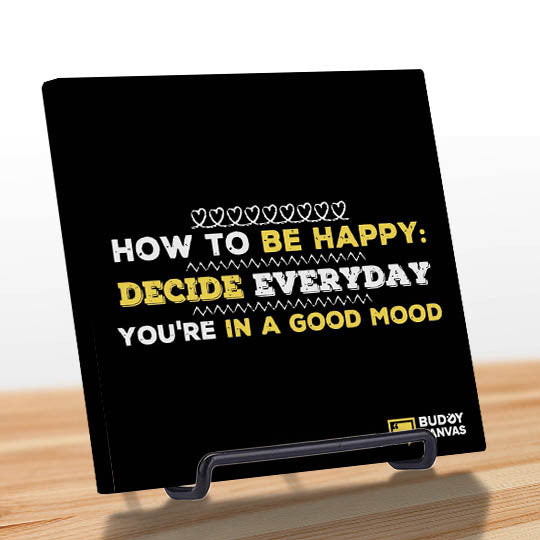 How To Be Happy Quote - BuddyCanvas  Black - 2