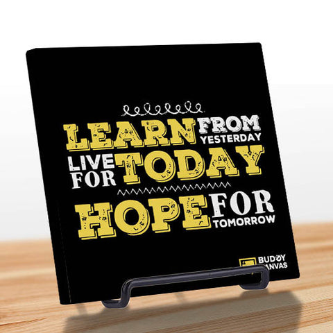 Learn Live Hope Quote - BuddyCanvas  Black - 1