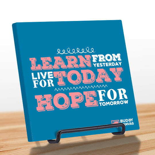 Learn Live Hope Quote - BuddyCanvas  Blue - 2