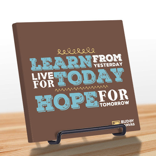 Learn Live Hope Quote - BuddyCanvas  Brown - 7