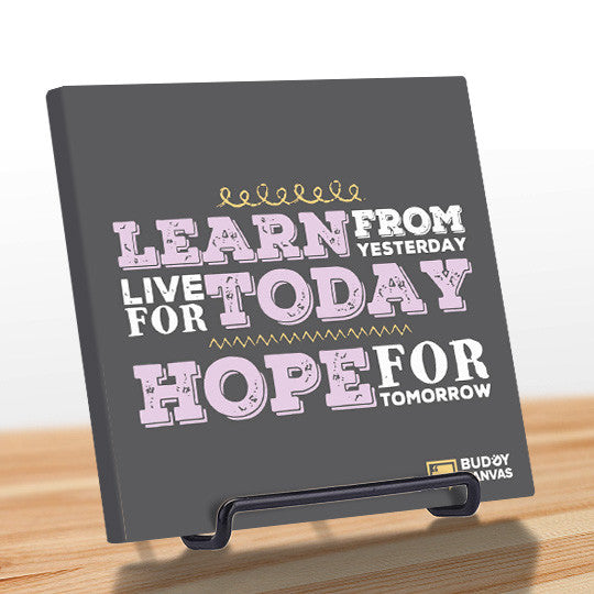 Learn Live Hope Quote - BuddyCanvas  Grey - 8