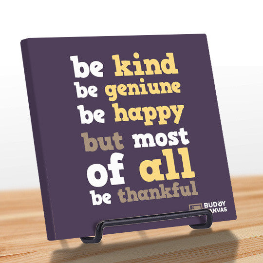 Be Thankful Be Kind Quote - BuddyCanvas  Purple - 10