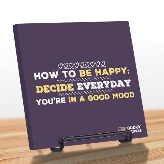 How To Be Happy Quote - BuddyCanvas  Purple - 11