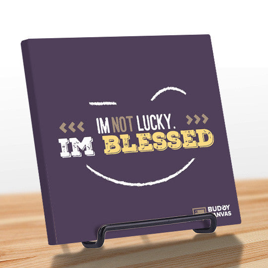 Not Lucky, I'm Blessed Quote - BuddyCanvas  Purple - 11