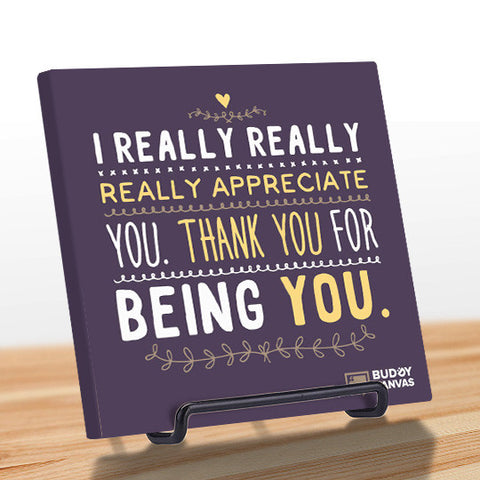 The Most Sincere Thank You Quote Ever - BuddyCanvas  Purple - 1