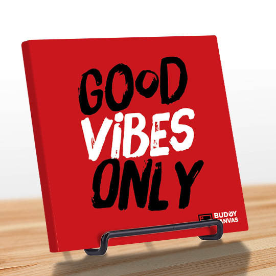 Good Vibes Only Quote - BuddyCanvas  Red - 2