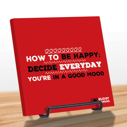 How To Be Happy Quote - BuddyCanvas  Red - 6
