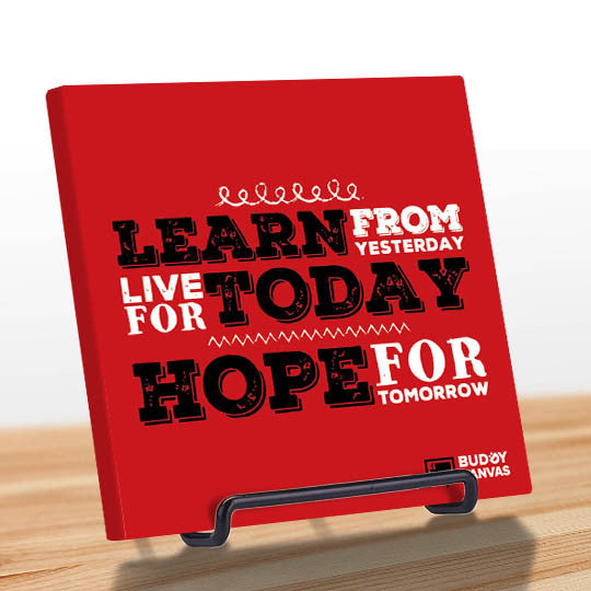 Learn Live Hope Quote - BuddyCanvas  Red - 5