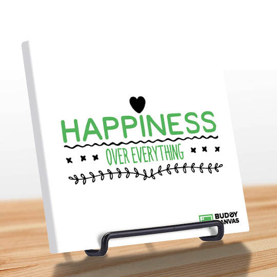 Happiness Over Everything Quote - BuddyCanvas  Natural - 6