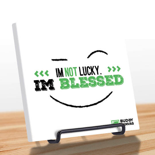 Not Lucky, I'm Blessed Quote - BuddyCanvas  Natural - 1
