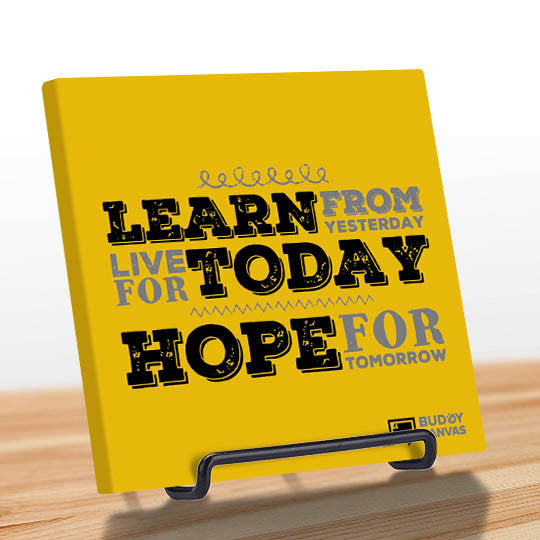 Learn Live Hope Quote - BuddyCanvas  Yellow - 6
