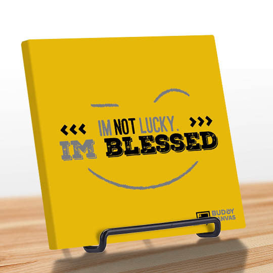 Not Lucky, I'm Blessed Quote - BuddyCanvas  Yellow - 5