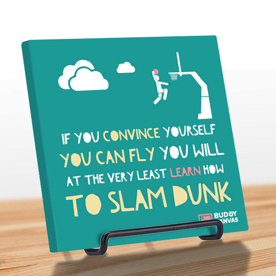 Aim For The Sky & Slam Dunk Quote - BuddyCanvas  Aqua - 9