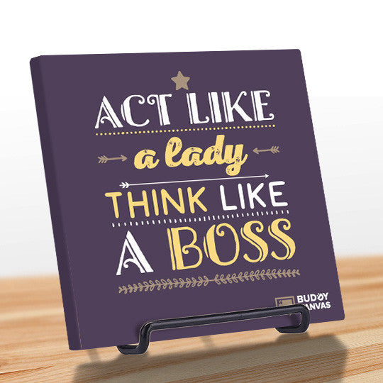 Act Like a Lady Think Like a BOSS Quote - BuddyCanvas  Purple - 11