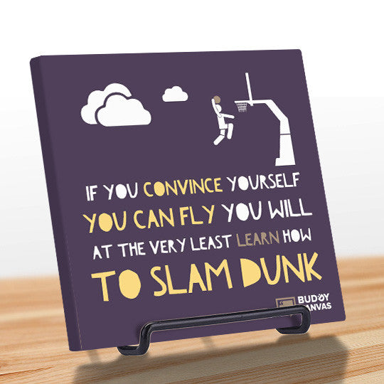 Aim For The Sky & Slam Dunk Quote - BuddyCanvas  Purple - 8