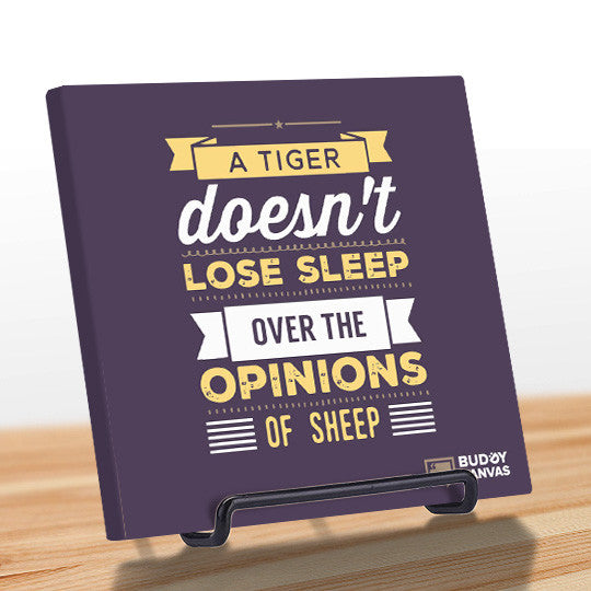 A Tiger Doesn't Lose Sleep Quote - BuddyCanvas  Purple - 9
