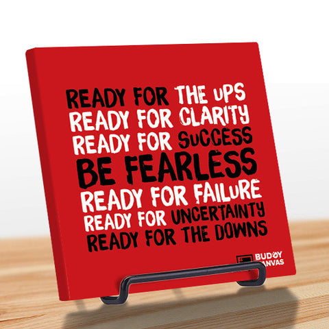 Be Fearless Quote - BuddyCanvas  Red - 1