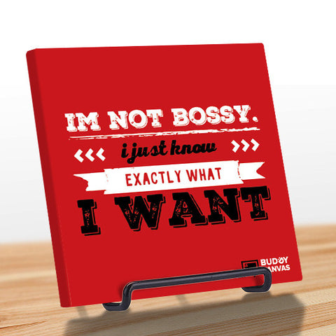 Not Bossy, Just Confident Quote - BuddyCanvas  Red - 1