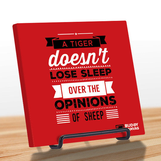A Tiger Doesn't Lose Sleep Quote - BuddyCanvas  Red - 3