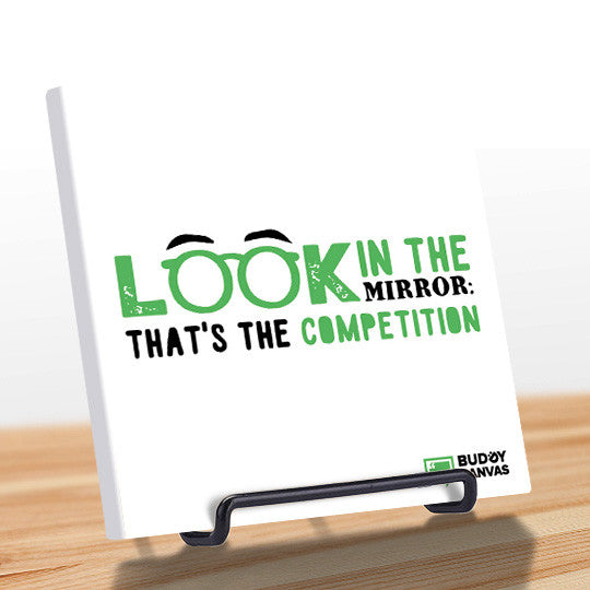 Competition is in The Mirror Quote - BuddyCanvas  Natural - 2