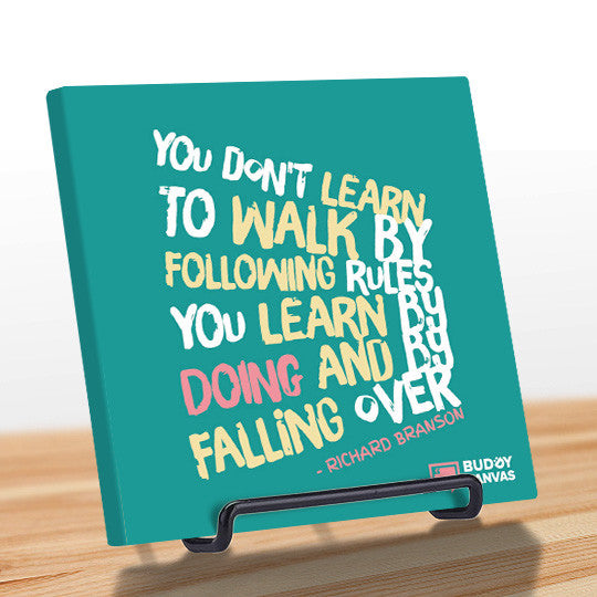 Learn By Doing - Richard Branson Quote - BuddyCanvas  Aqua - 9