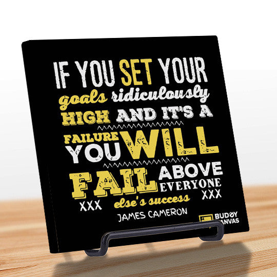 Fail Higher - James Cameron Quote - BuddyCanvas  Black - 5