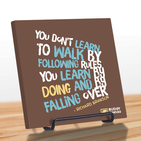 Learn By Doing - Richard Branson Quote - BuddyCanvas  Brown - 11