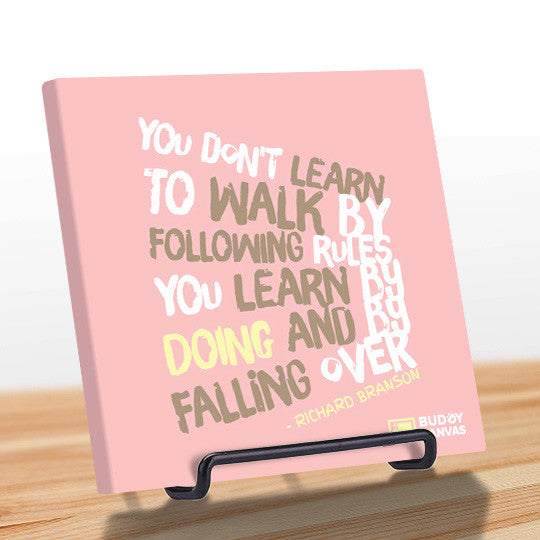 Learn By Doing - Richard Branson Quote - BuddyCanvas  Pink - 8