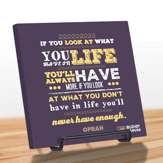 Always Be Content With Life - Oprah Quote - BuddyCanvas  Purple - 9