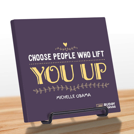 Choose Uplifting People - Michelle Obama Quote - BuddyCanvas  Purple - 10