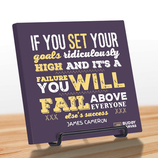 Fail Higher - James Cameron Quote - BuddyCanvas  Purple - 9