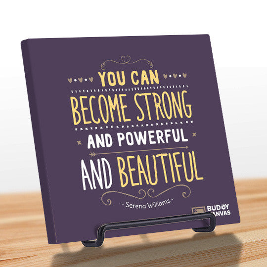 Strong and Beautiful - Serena Williams Quote - BuddyCanvas  Purple - 10