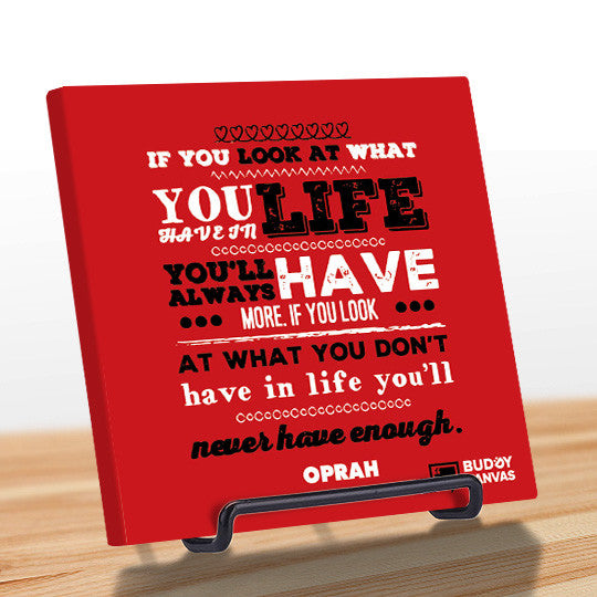 Always Be Content With Life - Oprah Quote - BuddyCanvas  Red - 5