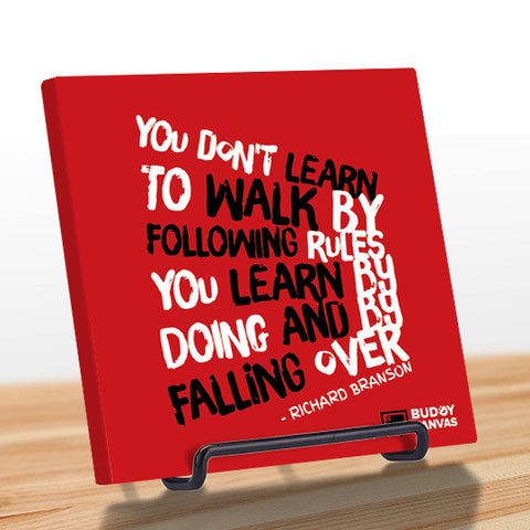 Learn By Doing - Richard Branson Quote - BuddyCanvas  Red - 1