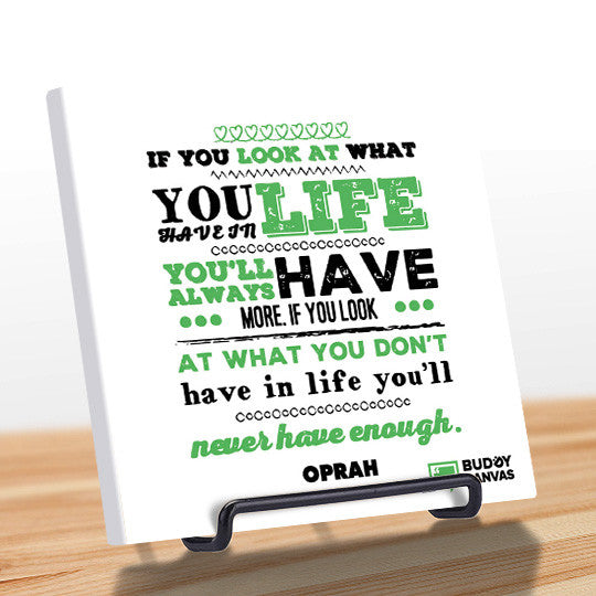 Always Be Content With Life - Oprah Quote - BuddyCanvas  Natural - 6