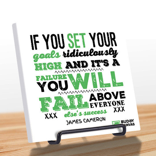 Fail Higher - James Cameron Quote - BuddyCanvas  Natural - 1