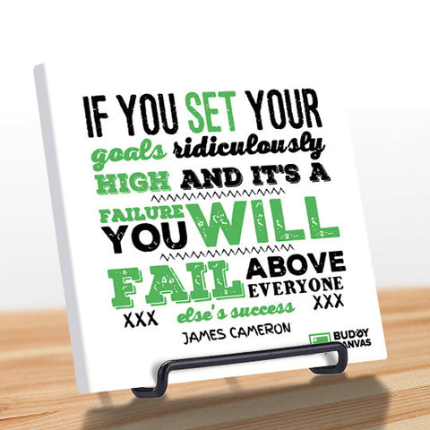 Fail Higher - James Cameron Quote - BuddyCanvas  Natural - 1