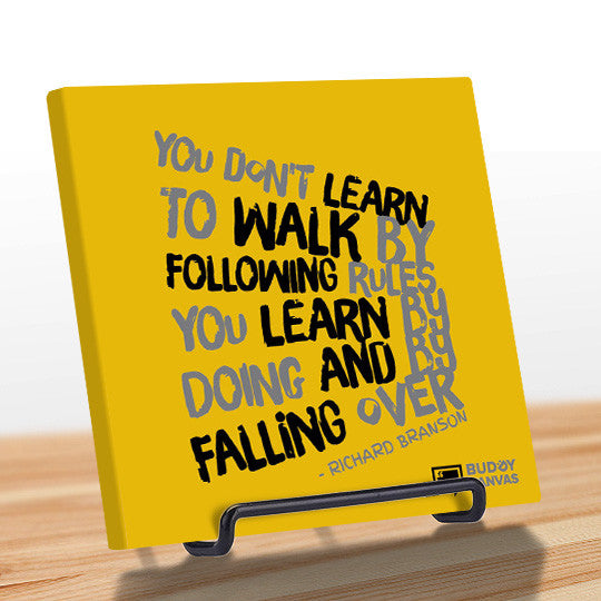 Learn By Doing - Richard Branson Quote - BuddyCanvas  Yellow - 6