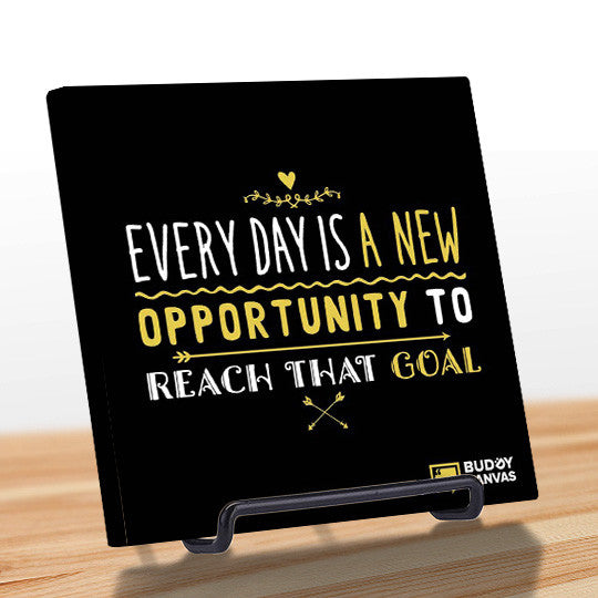 Everyday is a New Opportunity Quote - BuddyCanvas  Black - 2