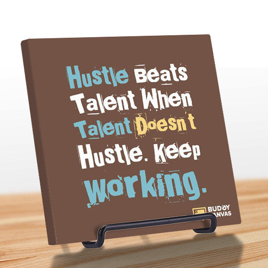 Hustle Beats Talent Quote - BuddyCanvas  Purple - 2
