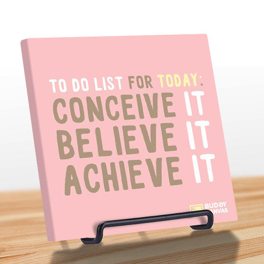 Conceive Believe Achieve Quote - BuddyCanvas  Pink - 5