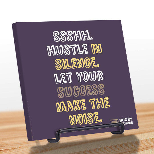 Hustle In Silence Quote - BuddyCanvas  Purple - 11