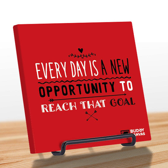 Everyday is a New Opportunity Quote - BuddyCanvas  Red - 8