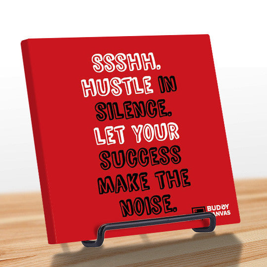 Hustle In Silence Quote - BuddyCanvas  Red - 6