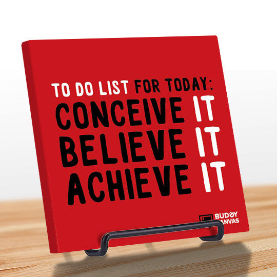 Conceive Believe Achieve Quote - BuddyCanvas  Red - 8