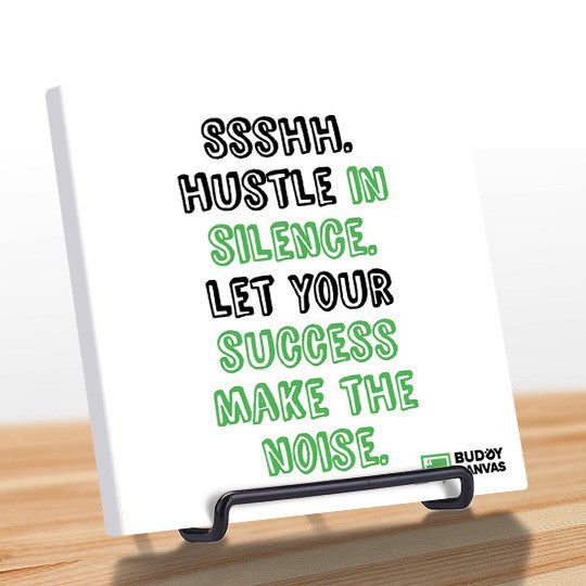 Hustle In Silence Quote - BuddyCanvas  Natural - 5