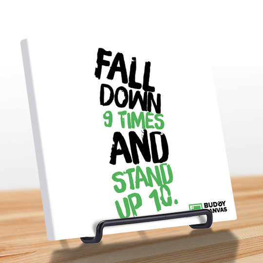 Fall Down 9 Times Stand Up 10 Quote - BuddyCanvas  Natural - 7