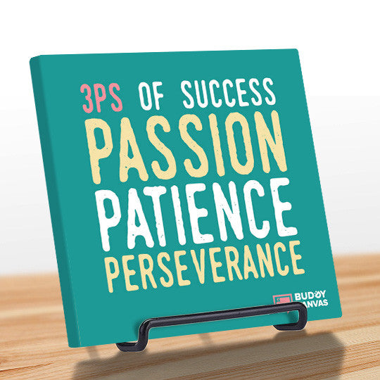 3Ps Passion Patience Perseverance Quote - BuddyCanvas  Aqua - 9