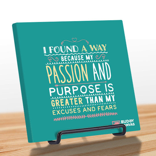 Passion & Purpose Quote - BuddyCanvas  Aqua - 11