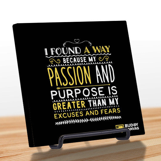 Passion & Purpose Quote - BuddyCanvas  Black - 5